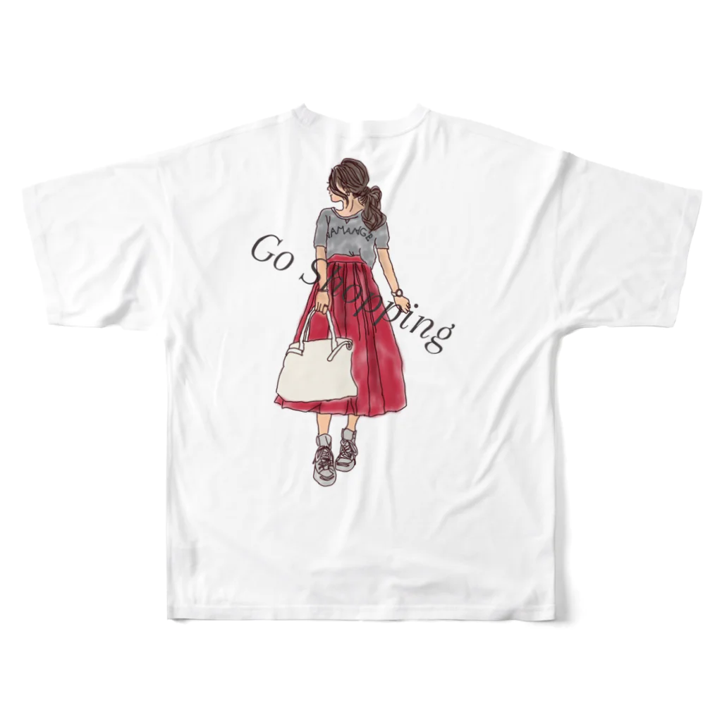 LOVE lovelyのLOVE  ショッピング All-Over Print T-Shirt :back