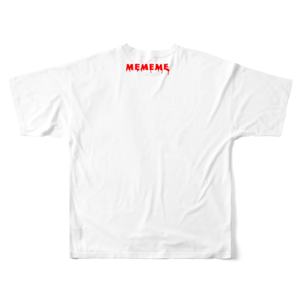 meMEmeの破壊〜血塗れver.〜 フルグラフィックTシャツの背面