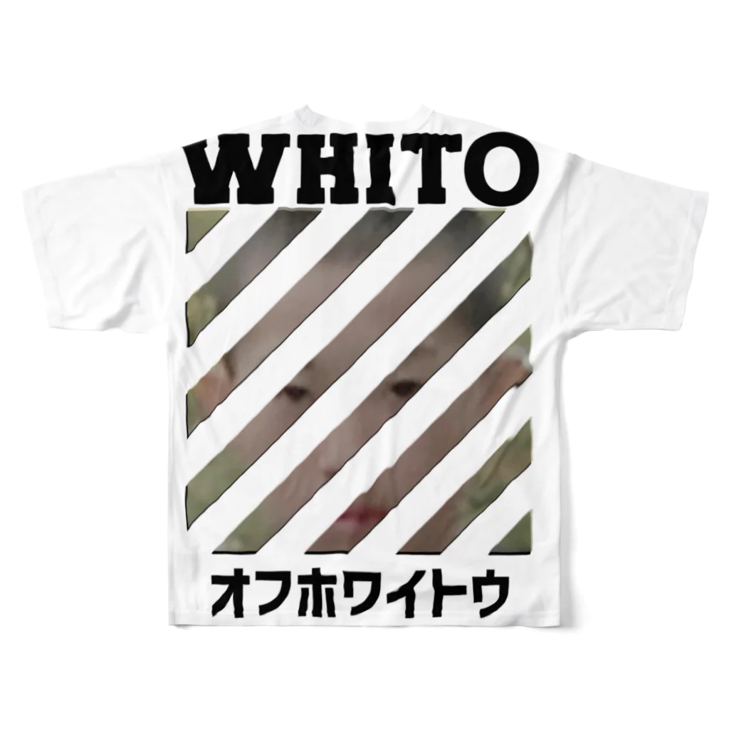 kingyamadaのオフホワ伊藤 All-Over Print T-Shirt :back