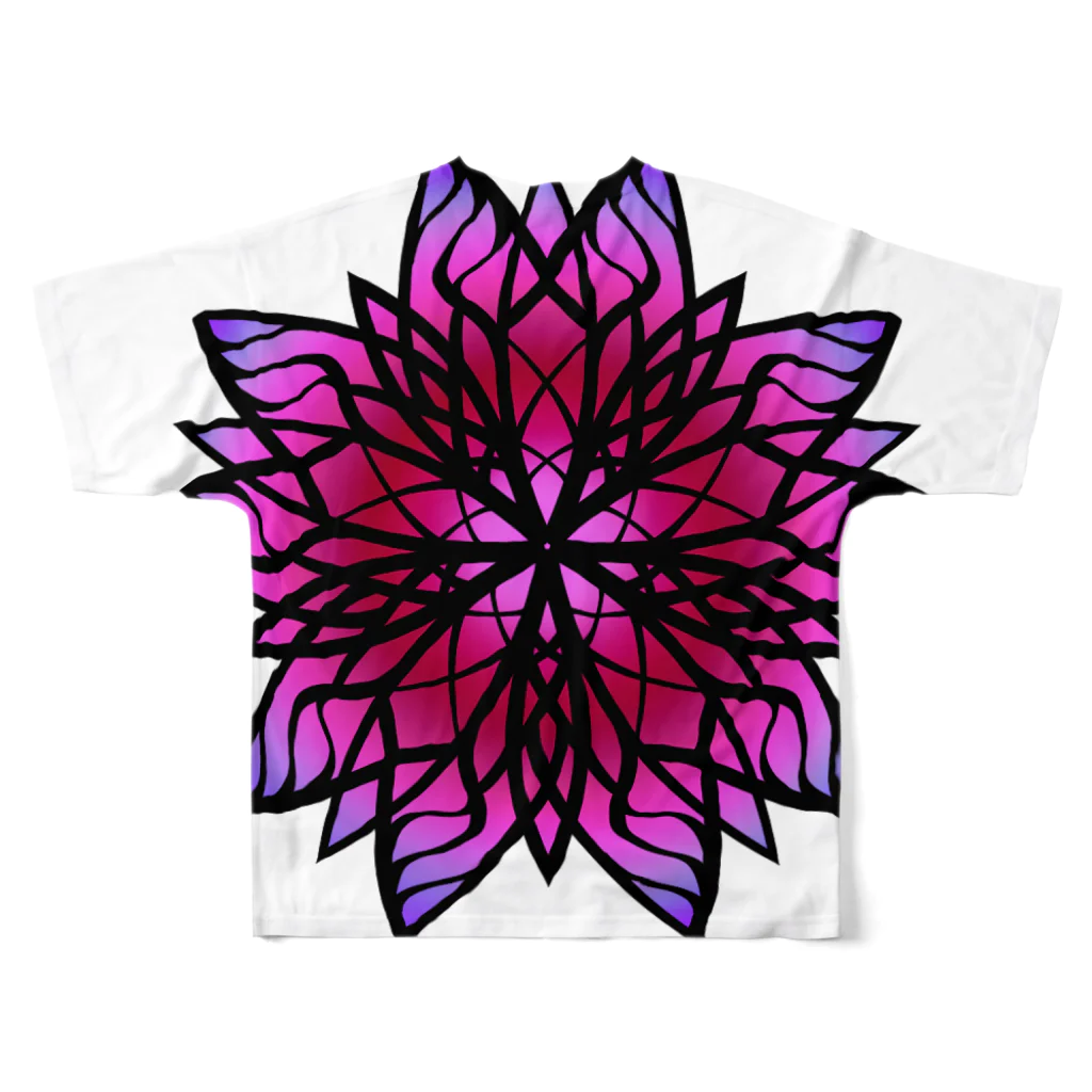 天獄堂の華曼陀羅033 All-Over Print T-Shirt :back