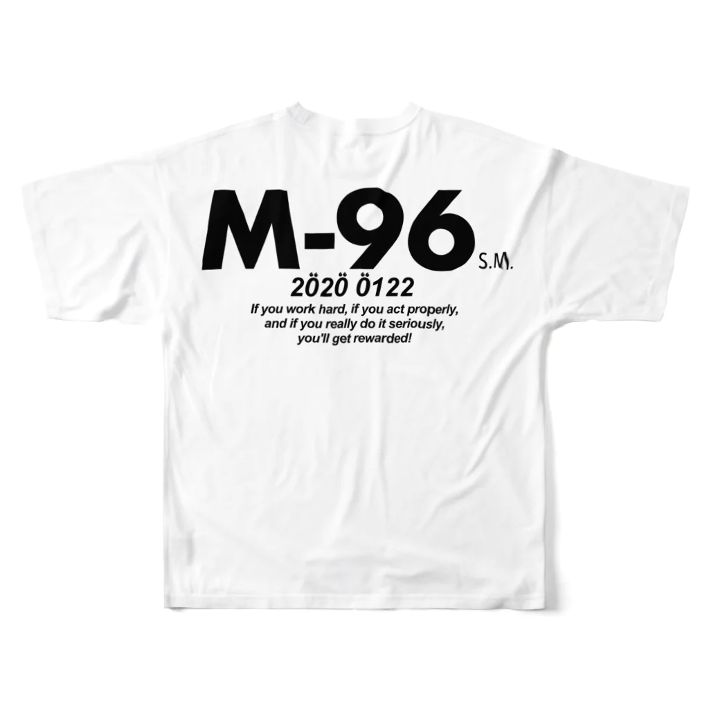 M-96のM-96 フルグラフィックTシャツの背面