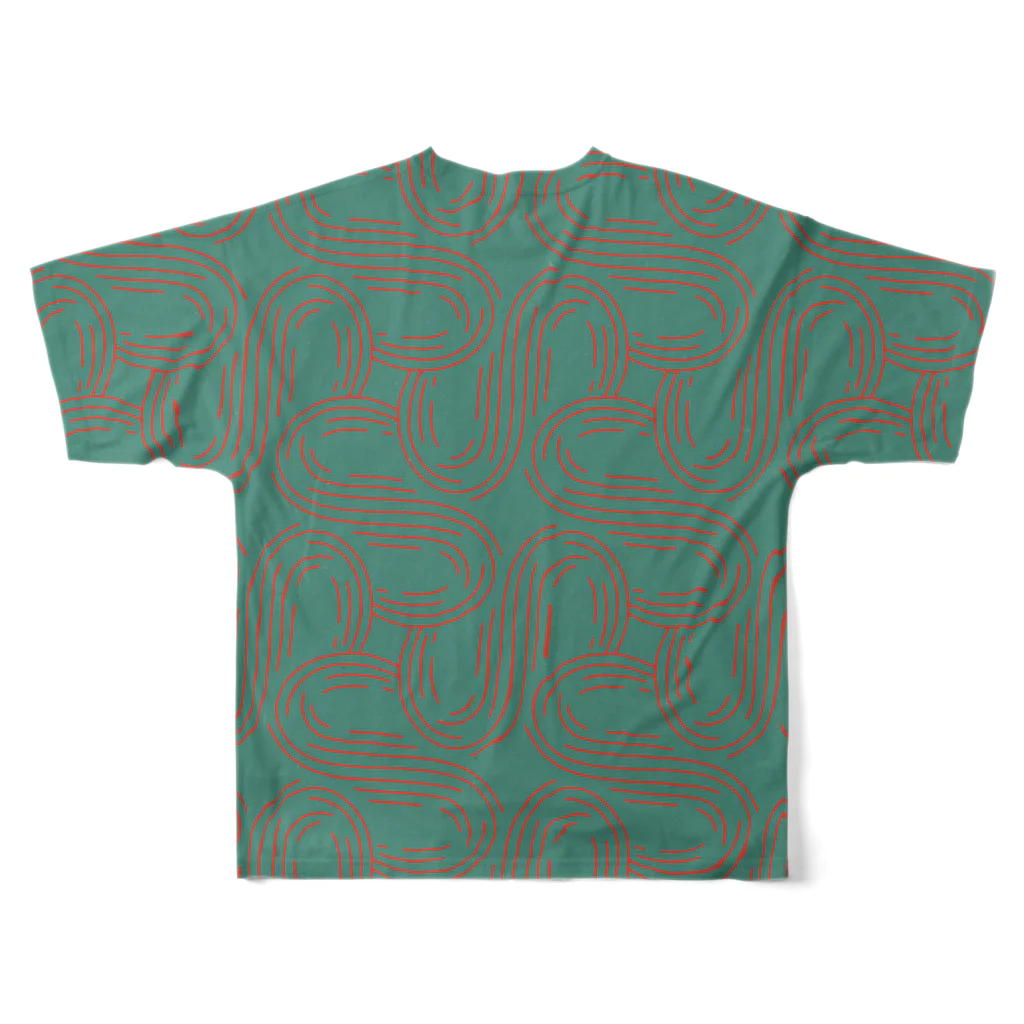 SANKAKU DESIGN STOREの1980年代レトロ×現代。 All-Over Print T-Shirt :back