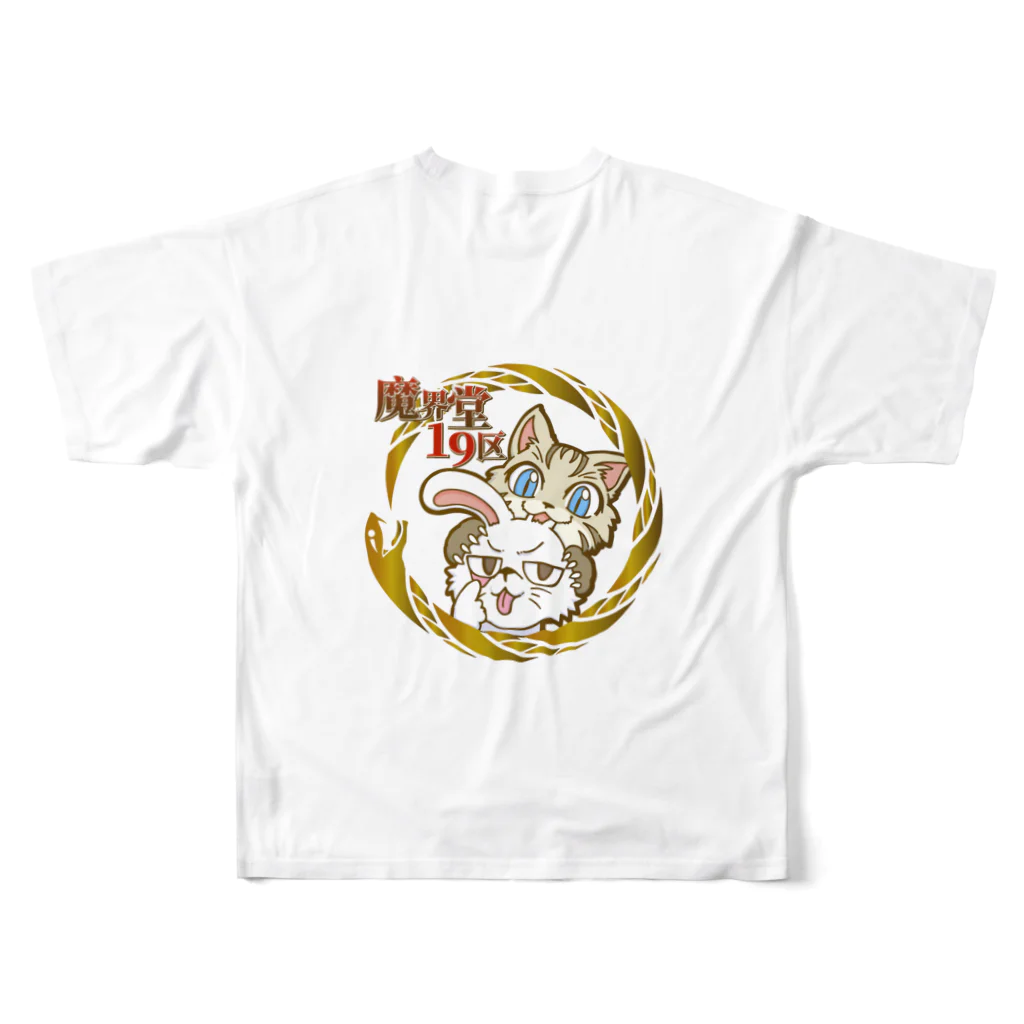 魔界堂19区の魔界堂49区オリジナル All-Over Print T-Shirt :back