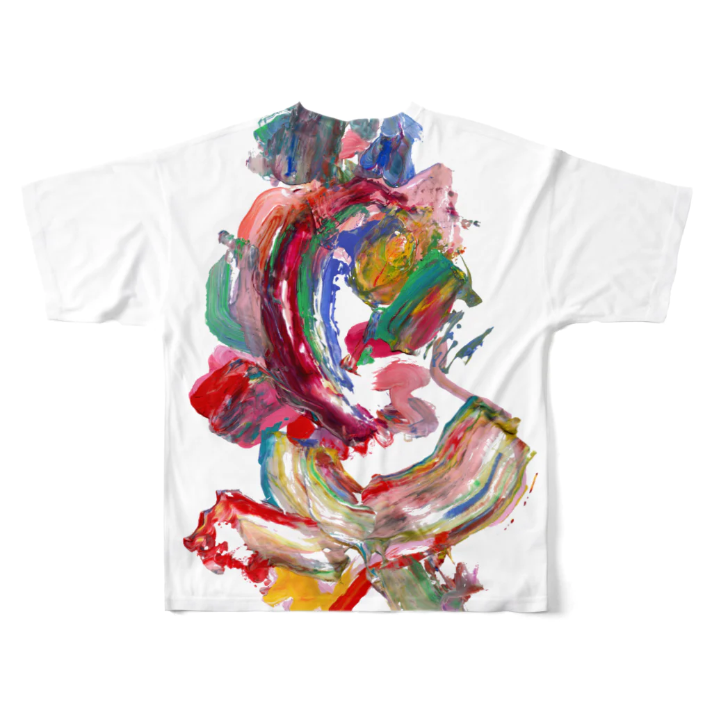 AyumiTsukagoshiのhug_B All-Over Print T-Shirt :back