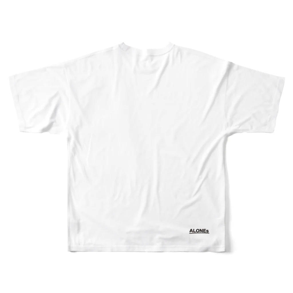 ALONEs_officialのALONEs   All-Over Print T-Shirt :back