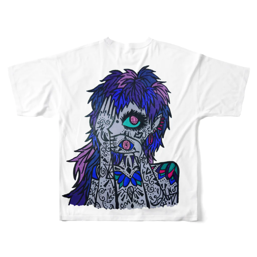 mAyumi.xxxのeyesTattoo All-Over Print T-Shirt :back