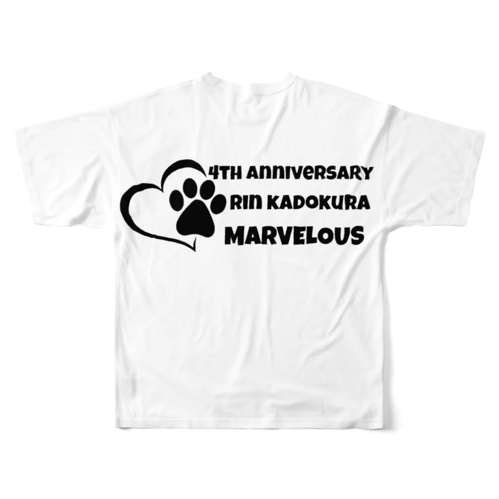 凛の4th Anniversary フルグラフィックTシャツの背面