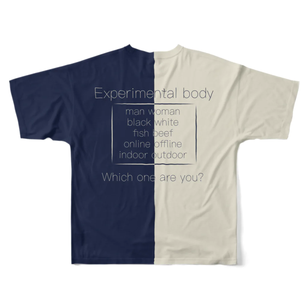 さばぴー - ONLINE SHOPのExperimental T-shirt - sabap All-Over Print T-Shirt :back