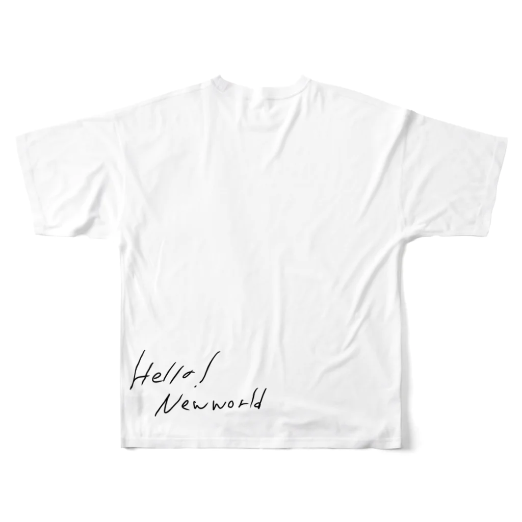 mami.wのHello New World フルグラフィックTシャツの背面