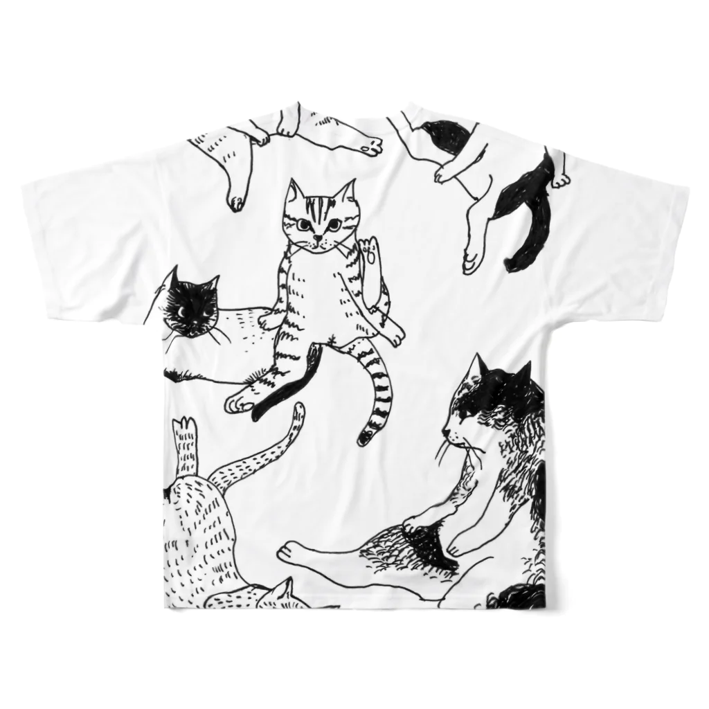 suzuejyaのねこいろいろ All-Over Print T-Shirt :back