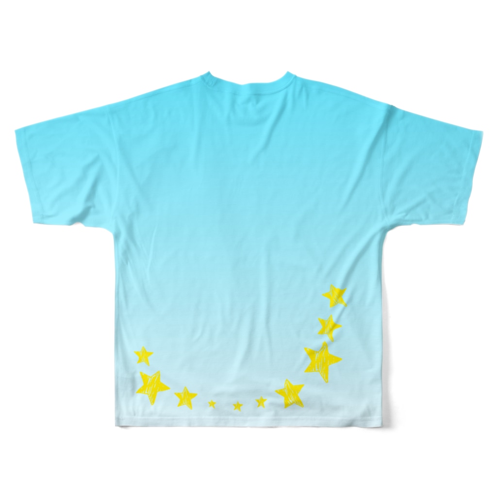JOSTAR星の王子さま☆僕ちゃんのお店☆のぎゃんきゃわ僕ちゃんふるぐらふぃっくてぃーしゃつ！( ¤̴̶̷̤́ ‧̫̮ ¤̴̶̷̤̀ ) ✧ All-Over Print T-Shirt :back