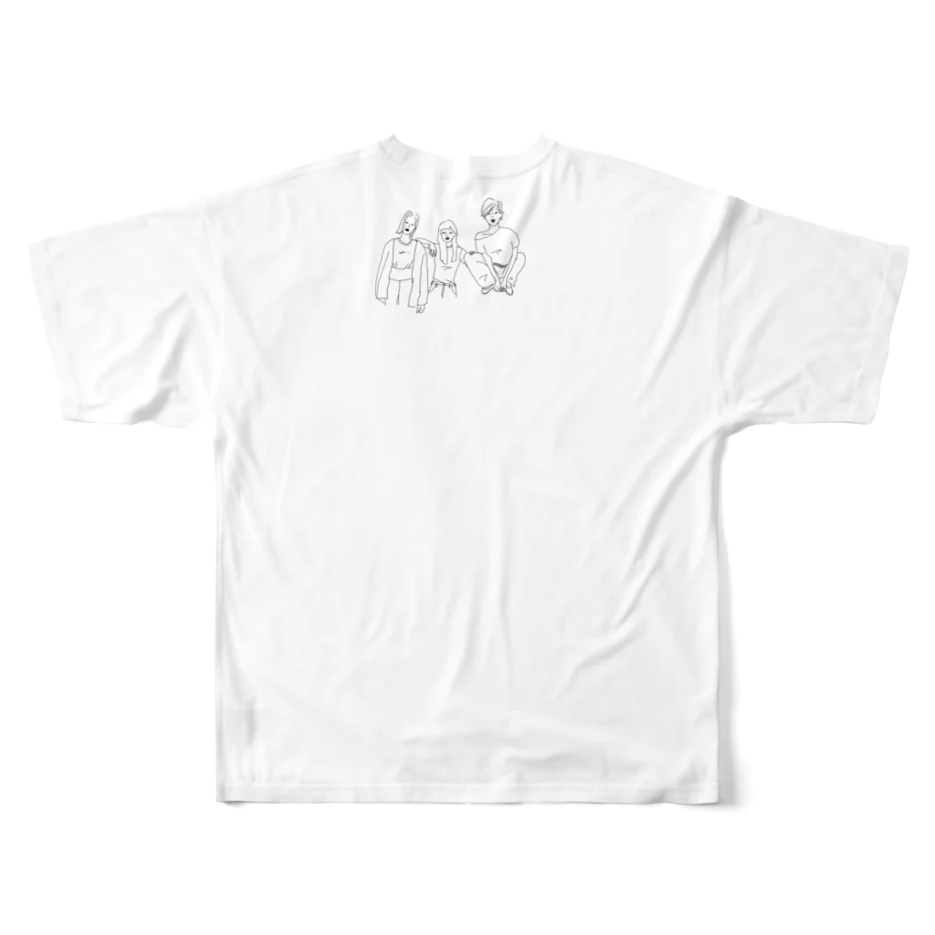 ima wazashiniの楽しめ。女子。 All-Over Print T-Shirt :back