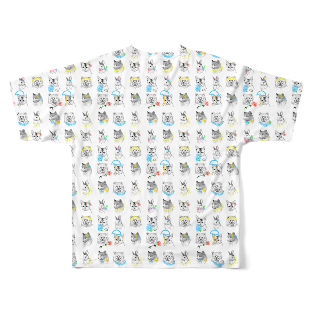 R503の動物集合 All-Over Print T-Shirt :back