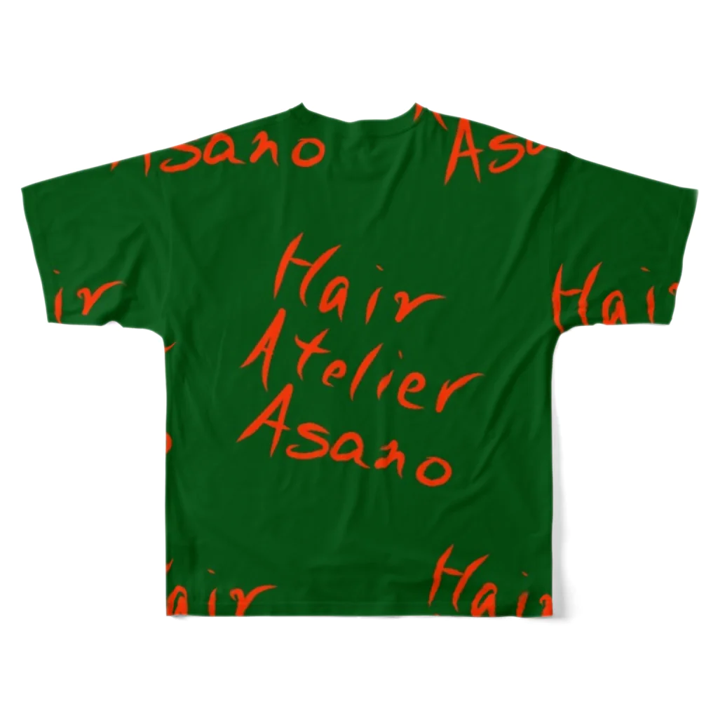 HairAtelierAsanoのHair Atelier Asano full フルグラフィックTシャツの背面