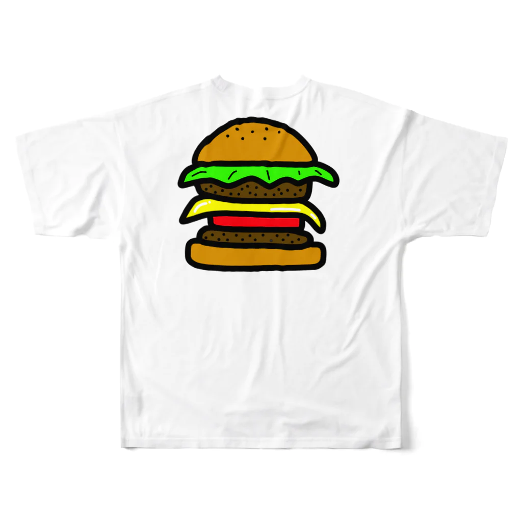 Halloween のhamburger フルグラフィックTシャツの背面