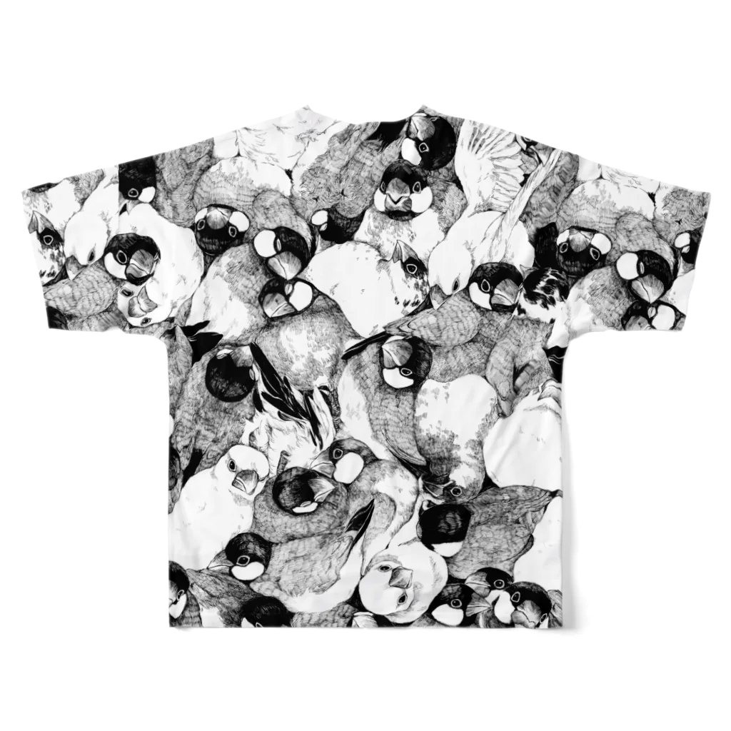 とびはちの文鳥T All-Over Print T-Shirt :back