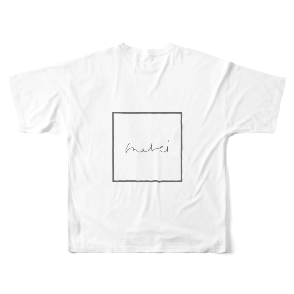 rilybiiのmerci♡フレーム All-Over Print T-Shirt :back