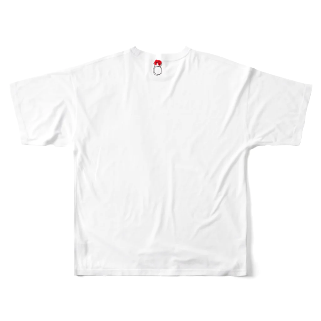 げんきもりもりの後ろ襟の指輪 All-Over Print T-Shirt :back