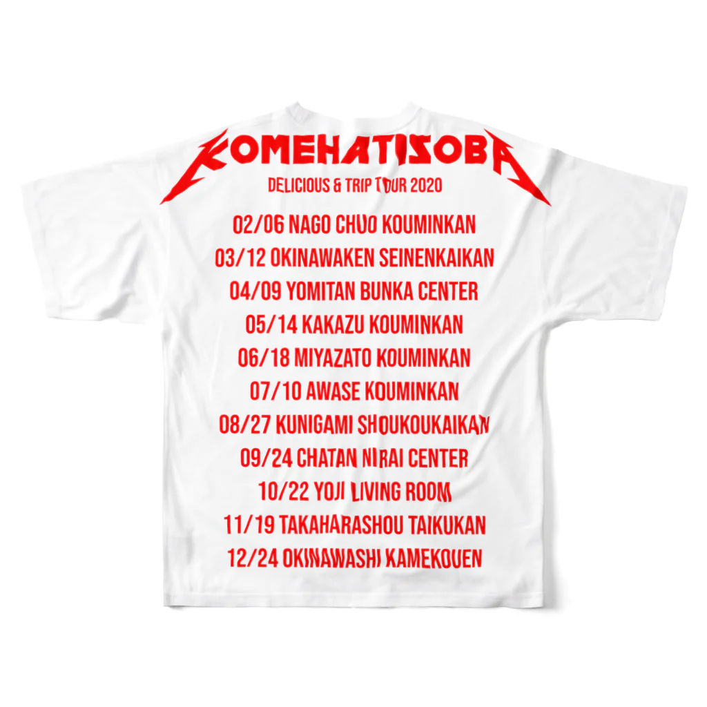 米八そばグッズショップの【ライブ会場刻印版】KOMEHATISOBA WORLD TOUR 2020【FGT】 All-Over Print T-Shirt :back