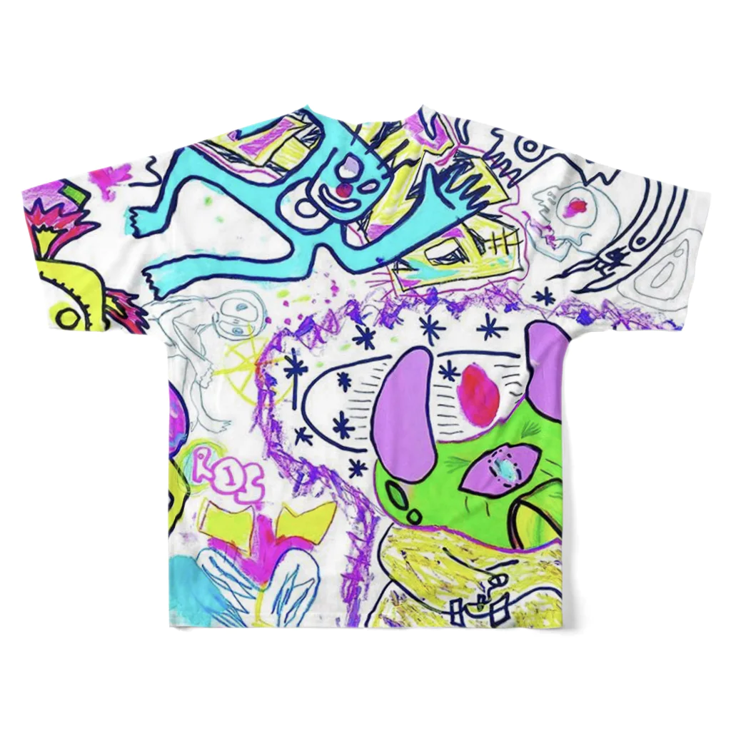 おみせのばけものだんすふろあ All-Over Print T-Shirt :back