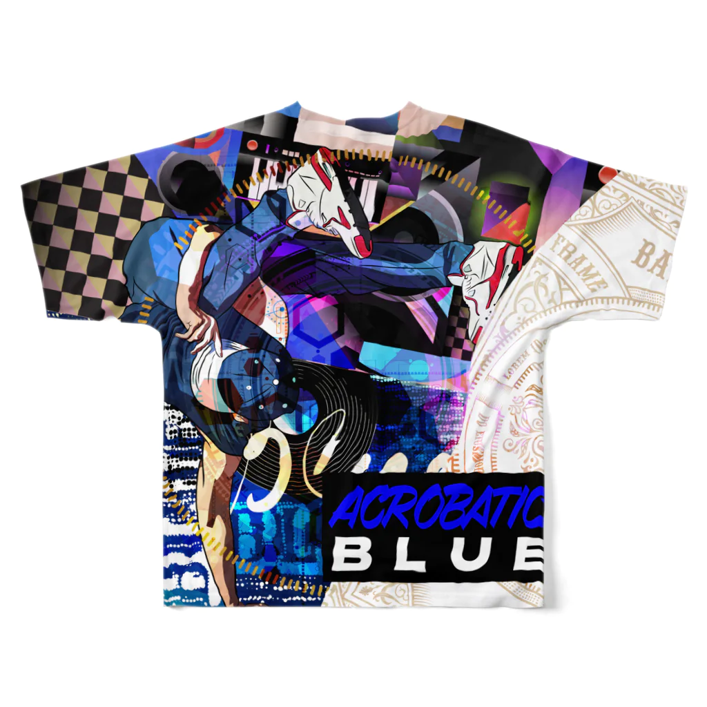 Kenny GoodsのAcrobatic Blue フルグラフィックTシャツの背面