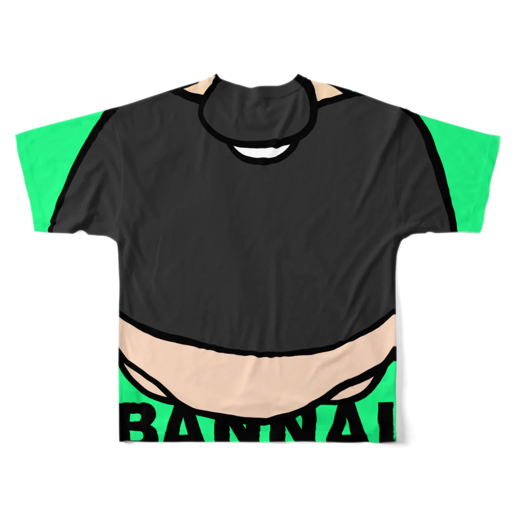 ヨモ住家のBANNAI All-Over Print T-Shirt :back