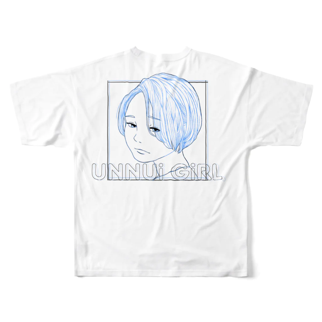 ROKUのUNNUi GiRL フルグラフィックTシャツの背面