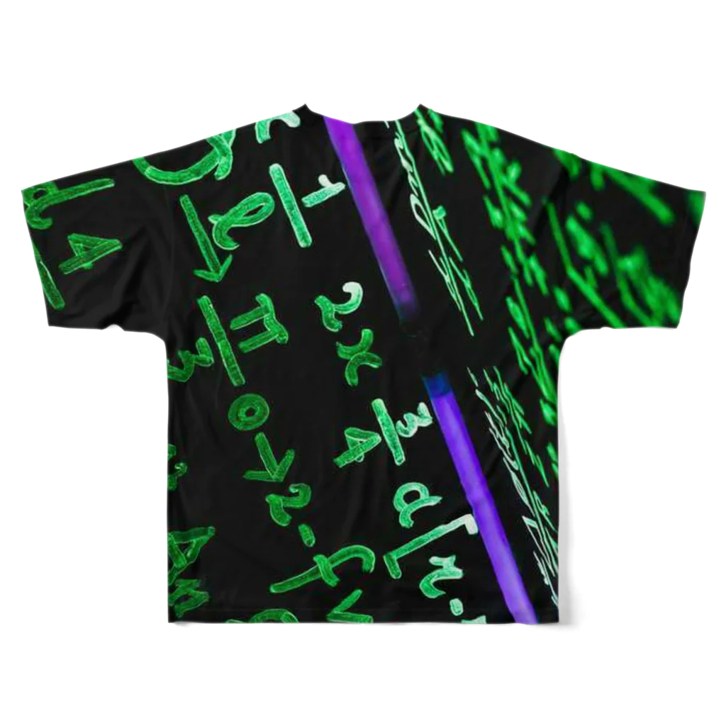 RaRaRa-Designのneon green  フルグラフィックTシャツの背面