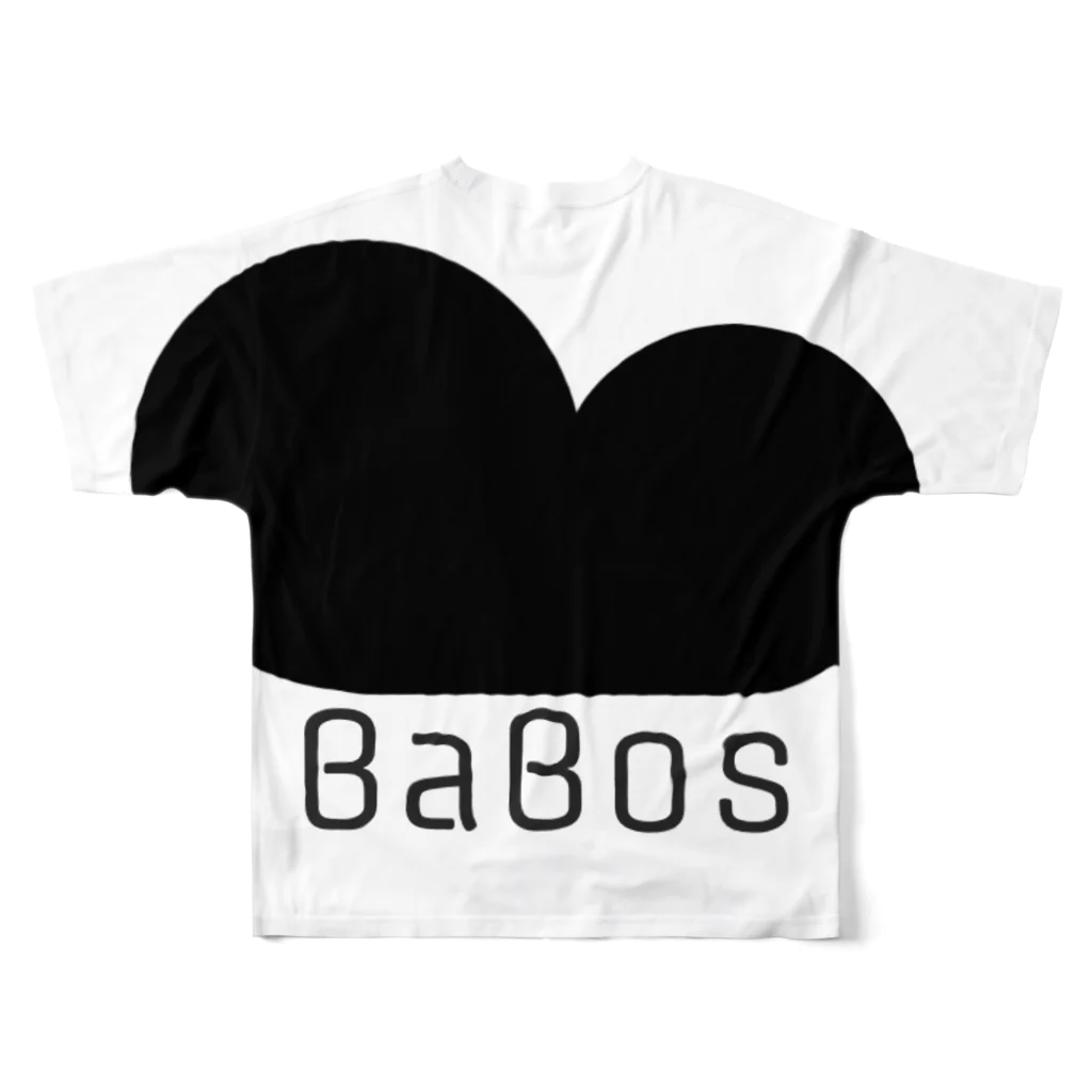 BaBos スポーツウェアブランドのBaBos fashion フルグラフィックTシャツの背面