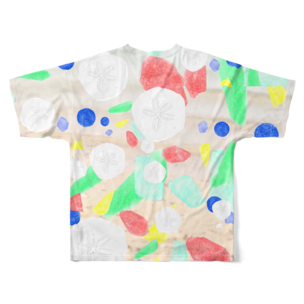 ビーチコーマーのカシパン、ビー玉、ビーチグラス All-Over Print T-Shirt :back