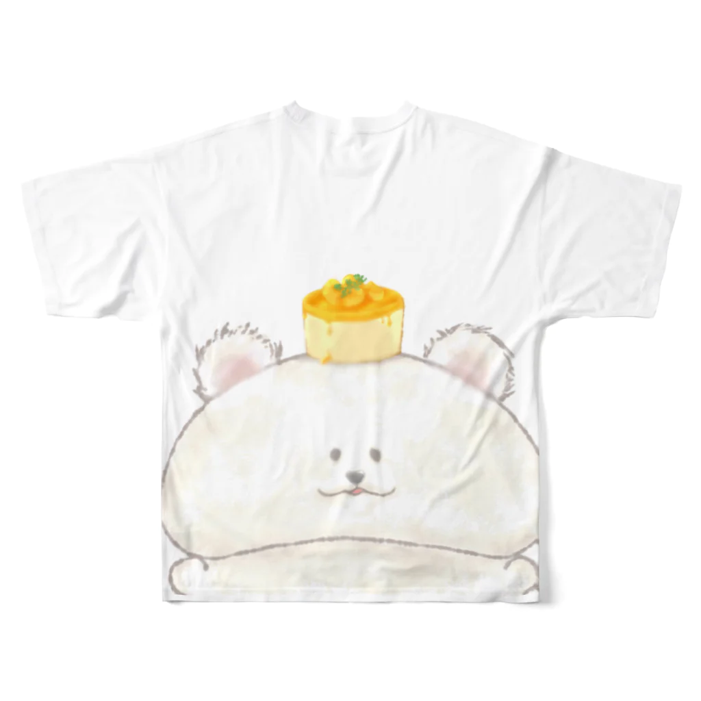 どるちぇ＊うさぎの【背面どあっぷ】《７》＊ふわあま*どるちぇしろくま＊ フルグラフィックTシャツの背面