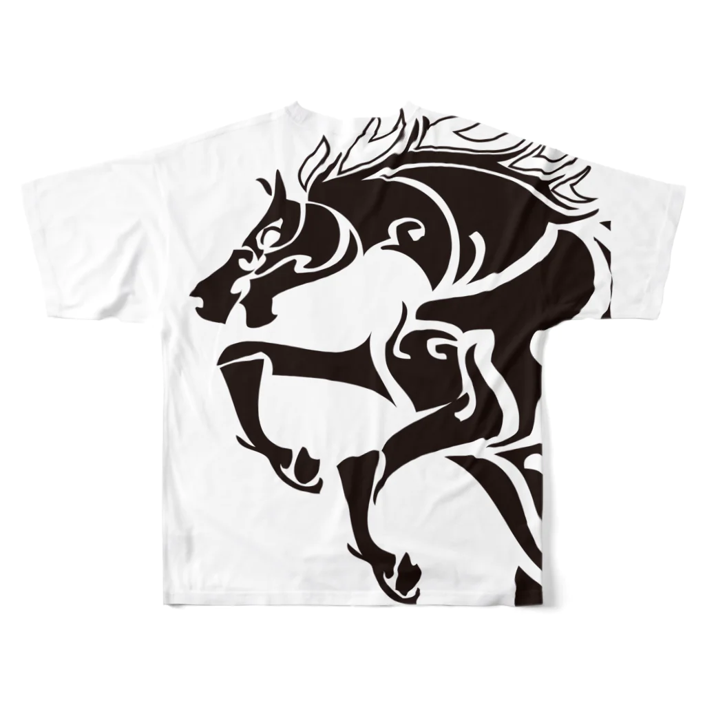 au♡lio アウリオのTHE-HORSE-翔馬 All-Over Print T-Shirt :back