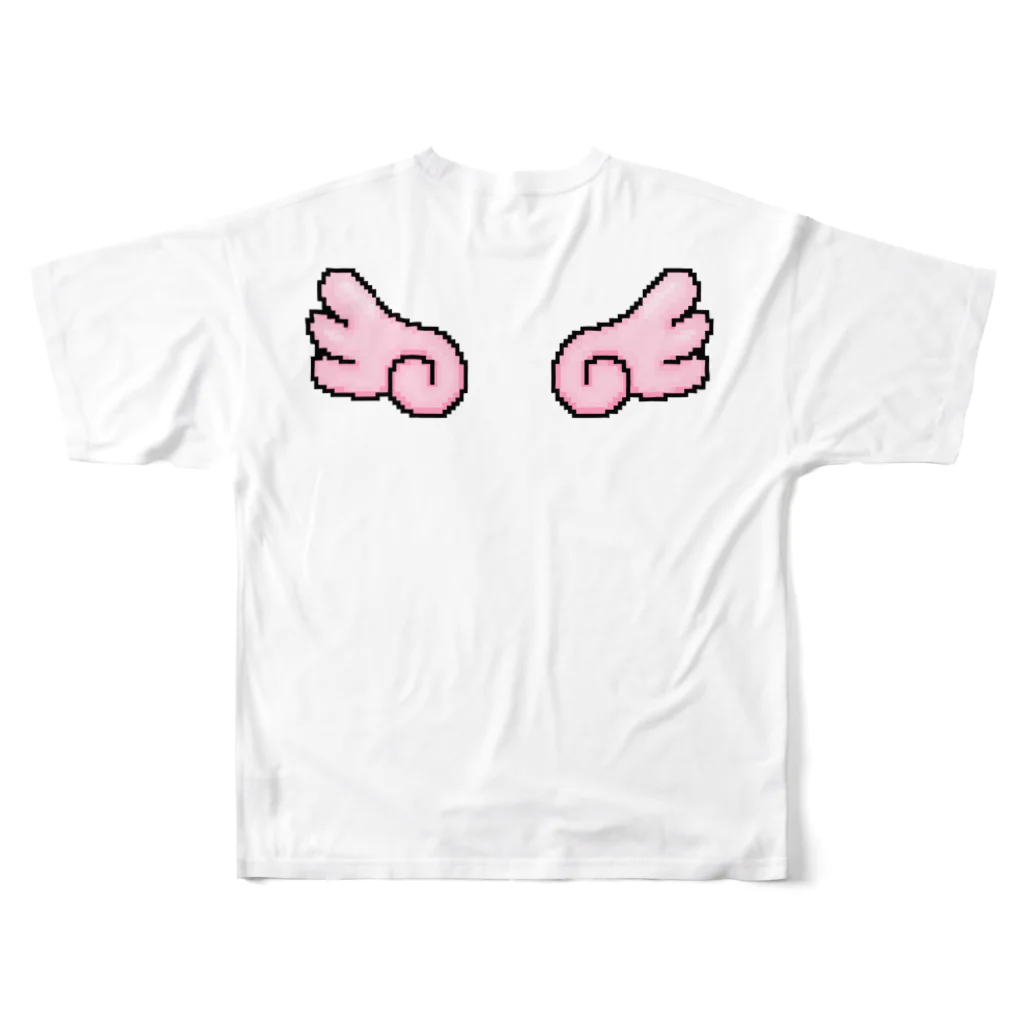 纈珠✝︎のゲーマーオンナさん All-Over Print T-Shirt :back