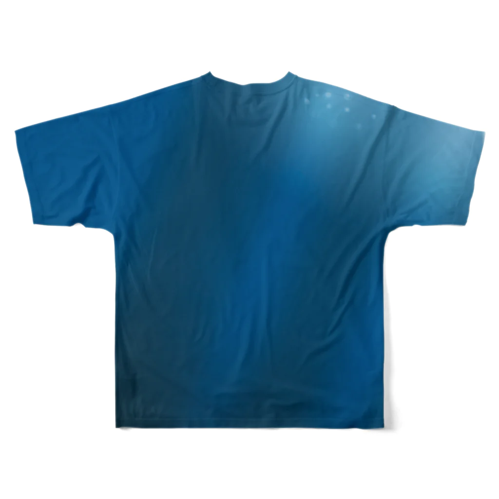 OJIKのフルグラ☆アオリイカ【深海】 All-Over Print T-Shirt :back