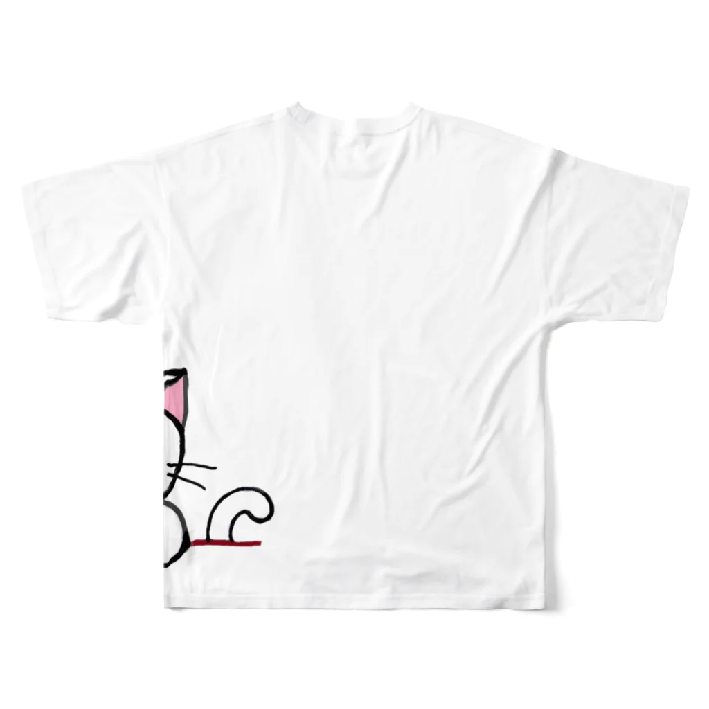 SU-KUのゆる猫　オッド All-Over Print T-Shirt :back