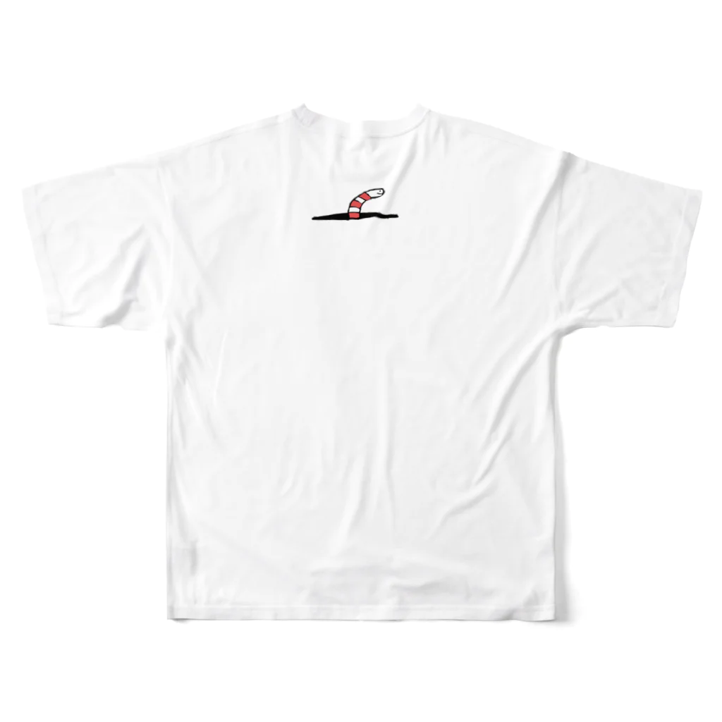 sky豆皿工房のチンアナゴくん All-Over Print T-Shirt :back