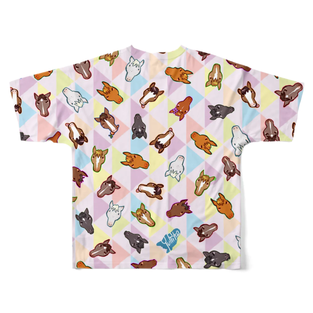 SWのうまのかおいっぱい All-Over Print T-Shirt :back