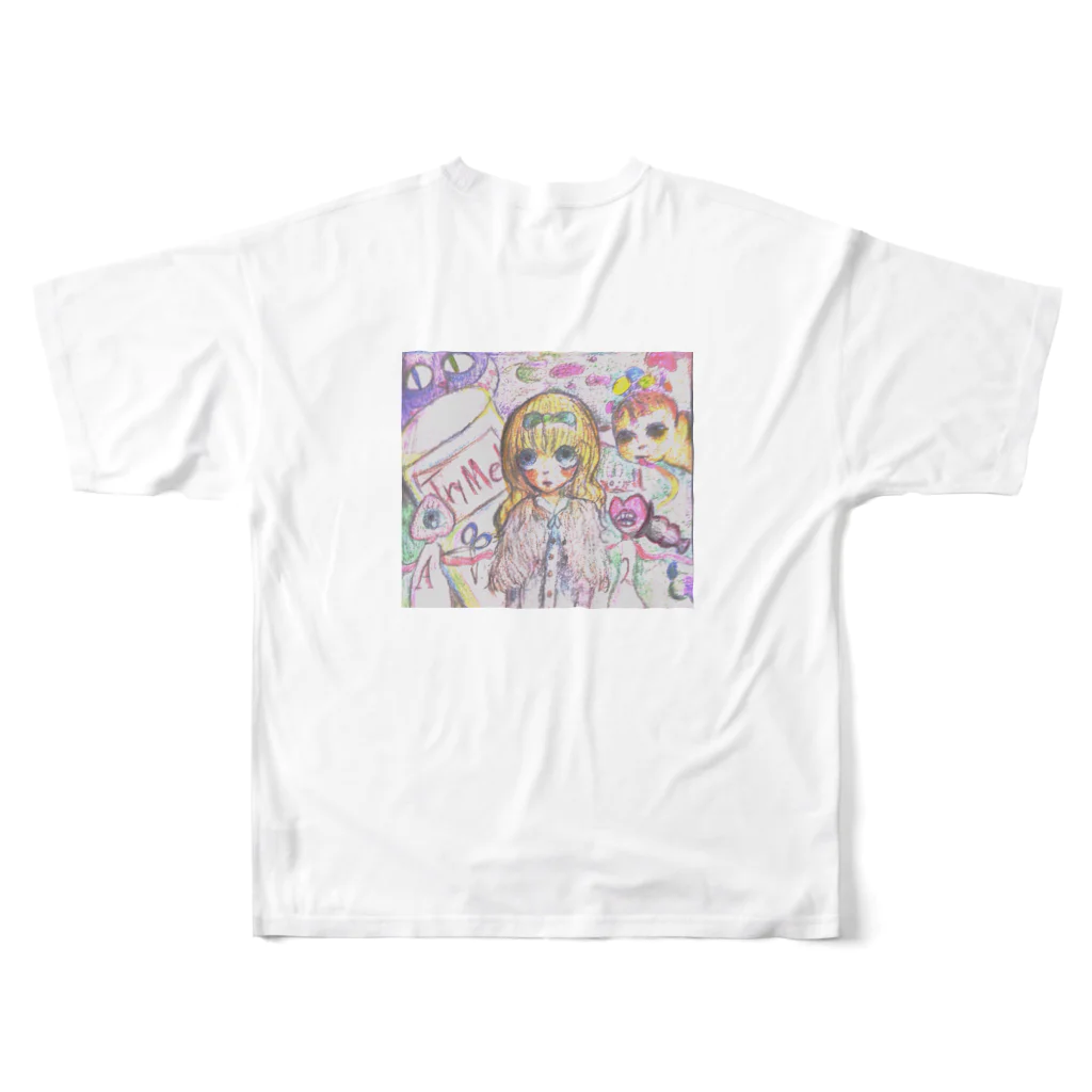 鶴橋らのの店・Eye☆Needのいってらっしゃい、アリス All-Over Print T-Shirt :back