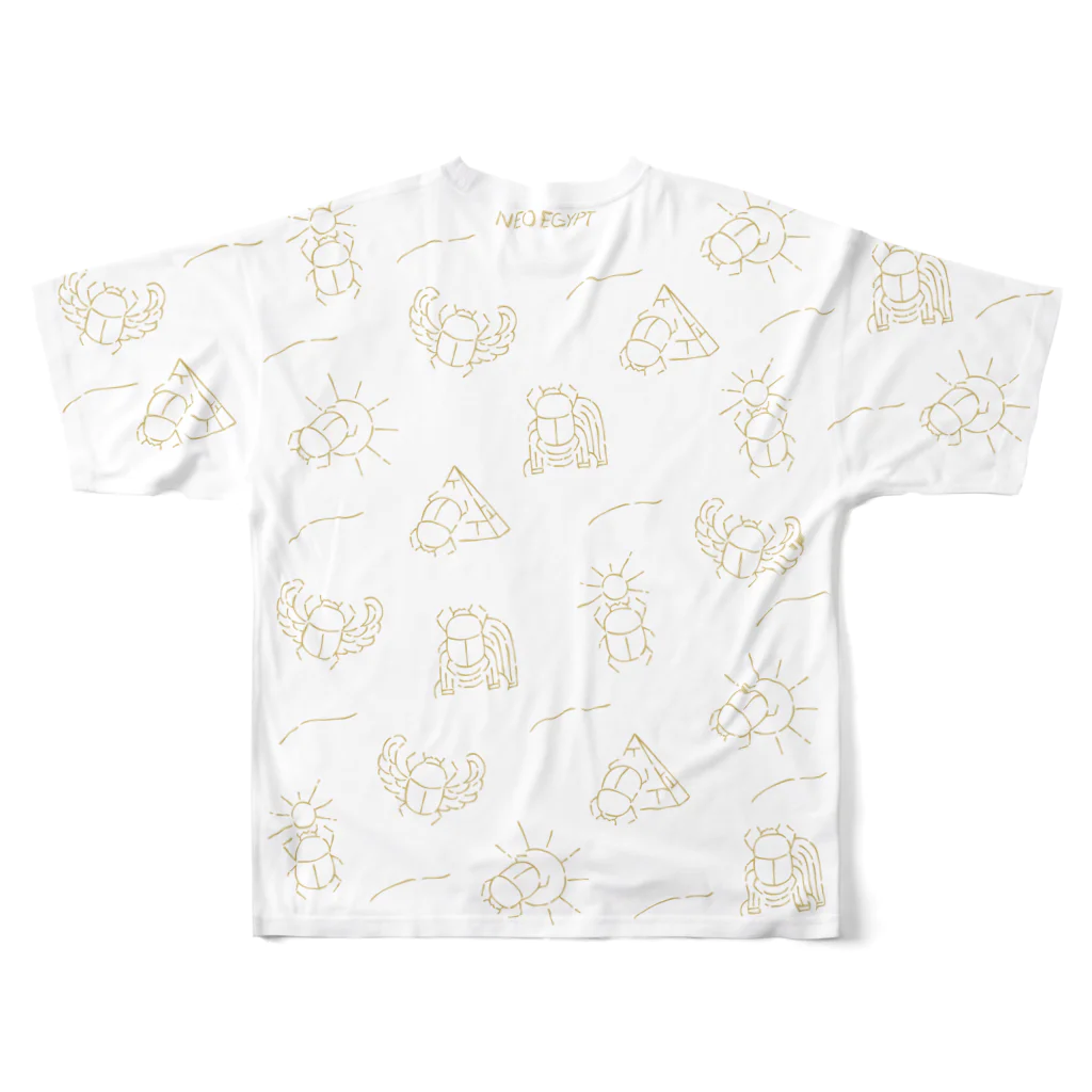 NEO EGYPTのスカラベ_ホワイト All-Over Print T-Shirt :back