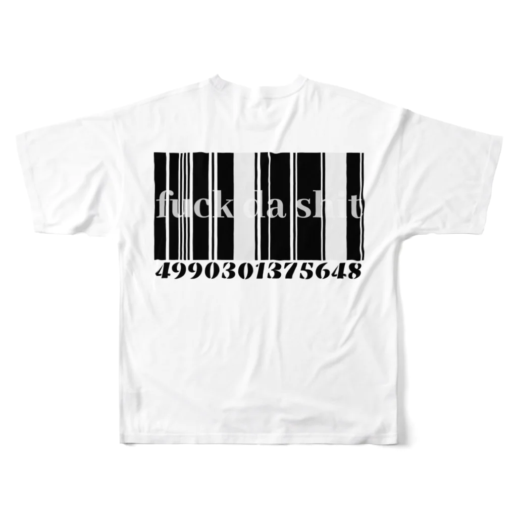 2BaSIC3のbarcode All-Over Print T-Shirt :back