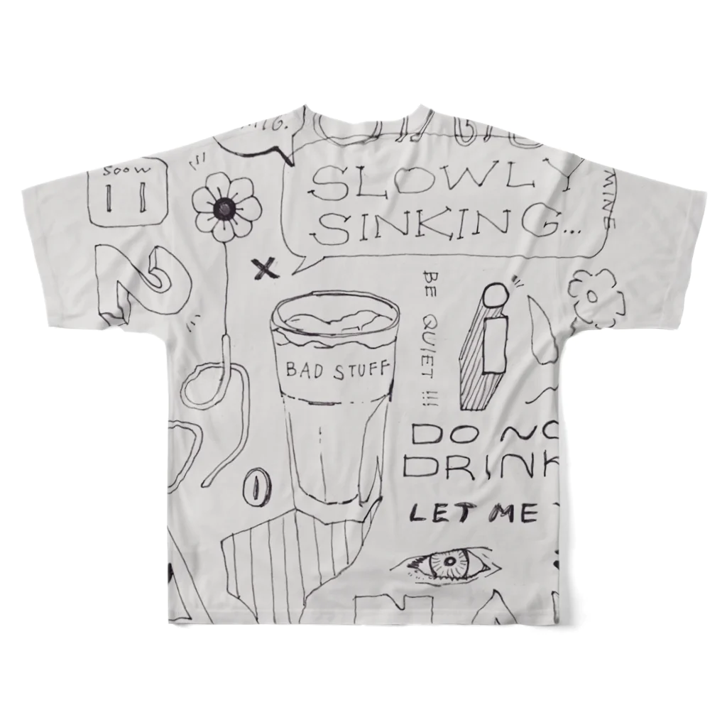 ダブルハピネスのstartハピネス All-Over Print T-Shirt :back