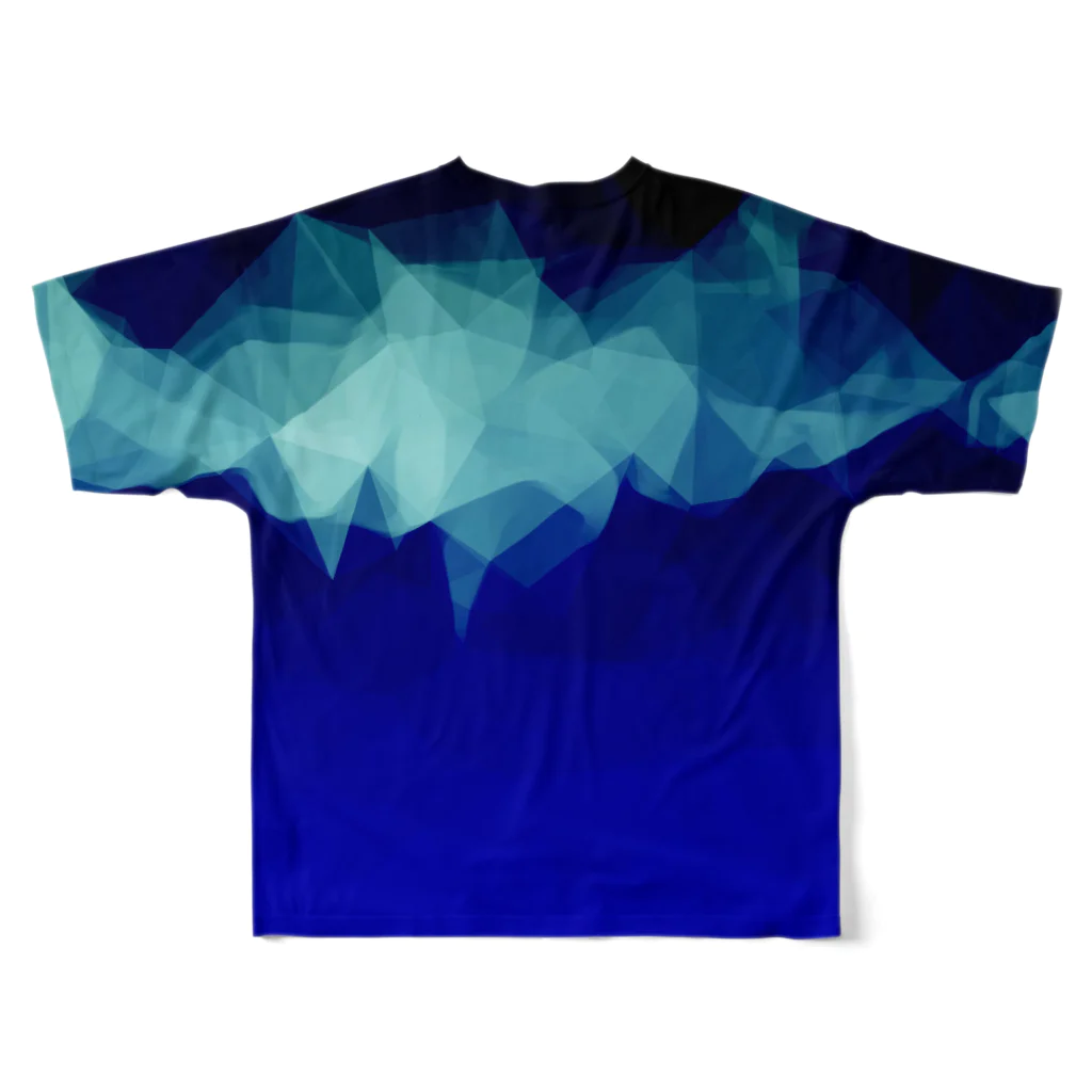 暇つぶしの色彩の午前４時の雪山 All-Over Print T-Shirt :back