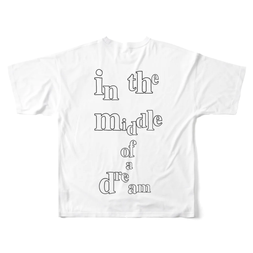 in the middle of a dreamのS  in the middle of a dream フルグラフィックTシャツの背面