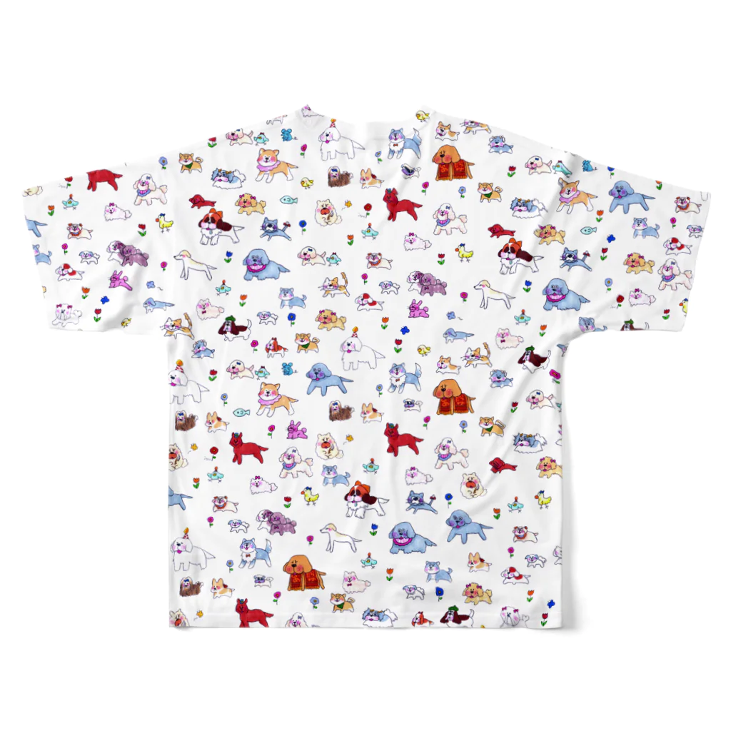 いぬけんやさんの総いぬT All-Over Print T-Shirt :back