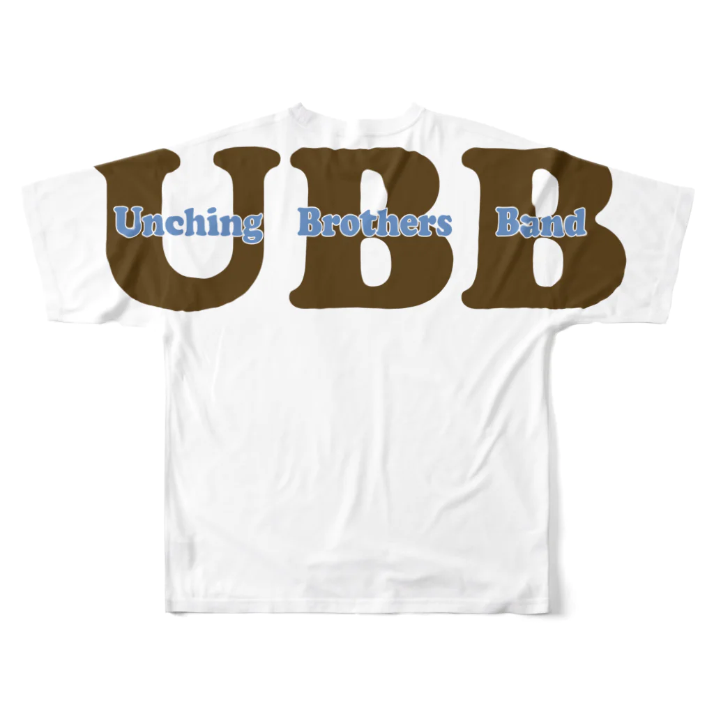 UBBのUBBロゴ　ビックロゴ All-Over Print T-Shirt :back