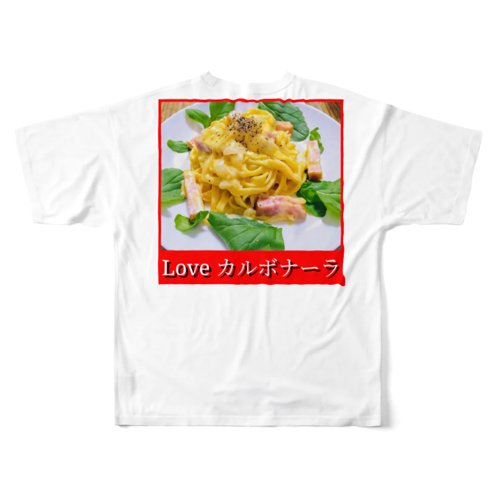 39SのLove カルボナーラ All-Over Print T-Shirt :back