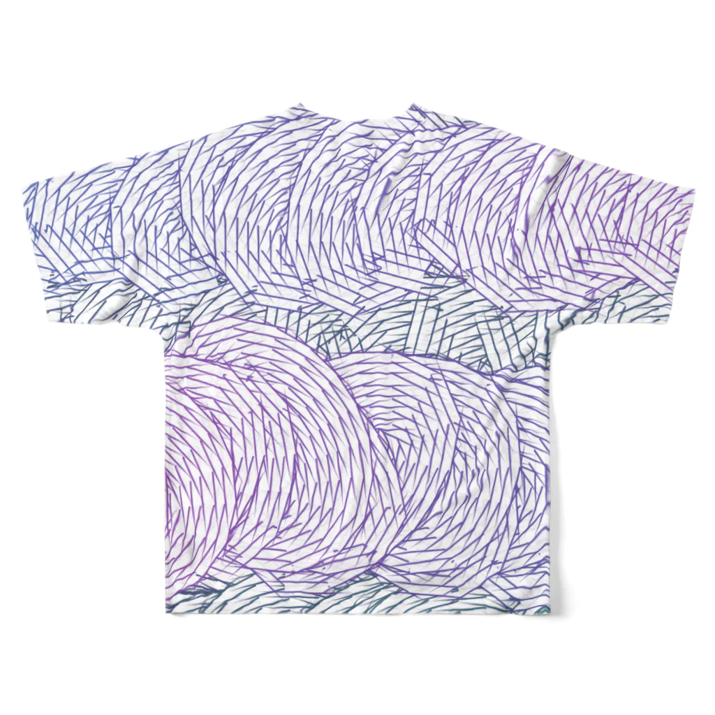 名無し商店の和柄のフルグラフィックシャツ All-Over Print T-Shirt :back