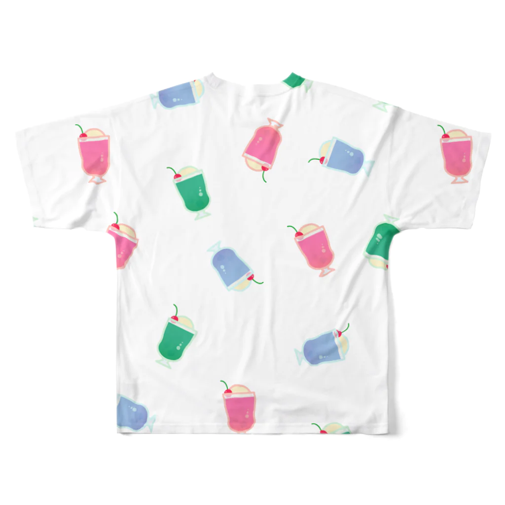 CANDYのメロンソーダ_フルグラフィックTシャツ フルグラフィックTシャツの背面