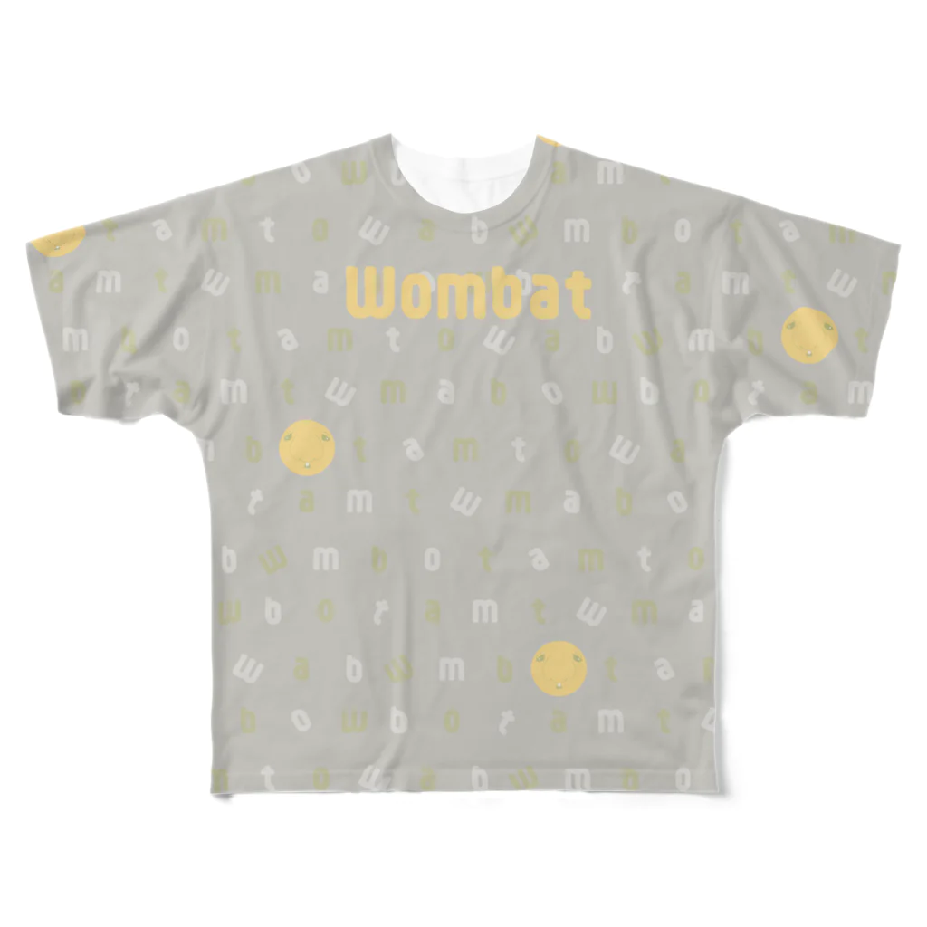 アマイ＝ウマイのウォンバット総柄 All-Over Print T-Shirt