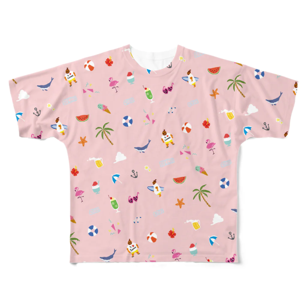 日下田のchilly summer フルグラフィックTシャツ